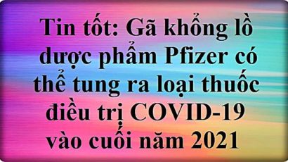 TTSK – Gã khổng lồ dược phẩm Pfizer có thể tung ra loại thuốc điều trị COVID-19 vào cuối năm 2021